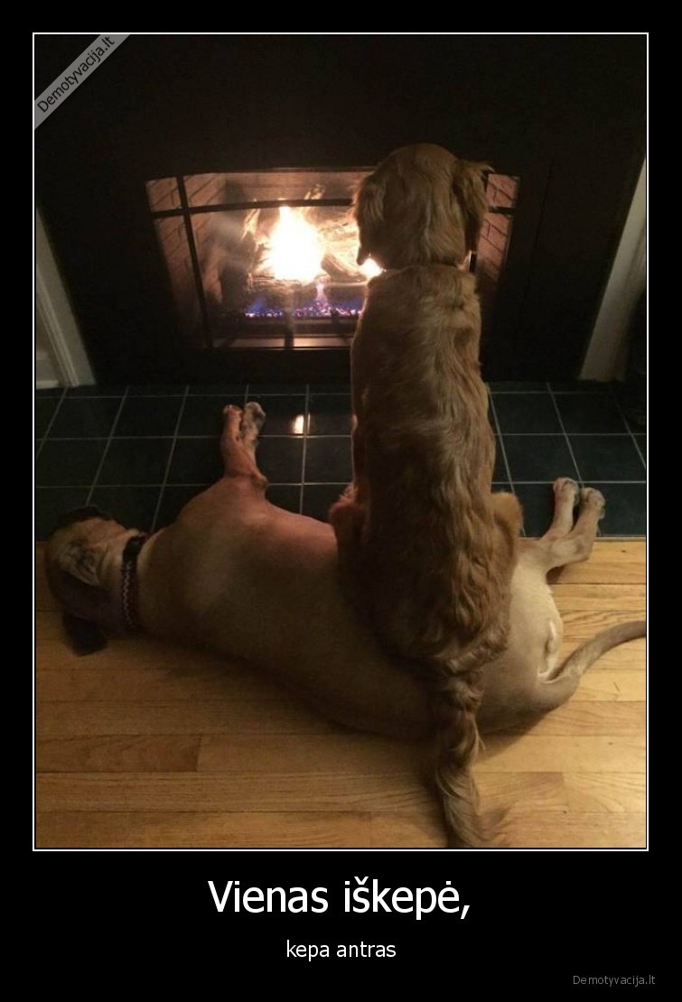 Vienas iškepė, - kepa antras. 