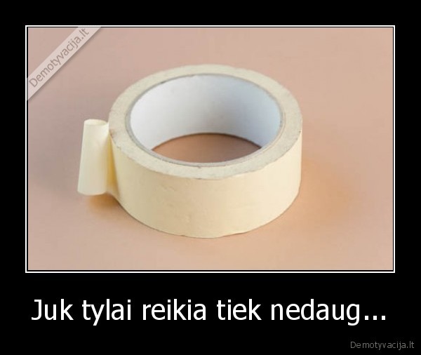 Juk tylai reikia tiek nedaug...