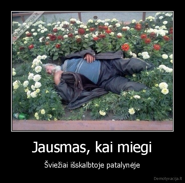 Jausmas, kai miegi - Šviežiai išskalbtoje patalynėje. 