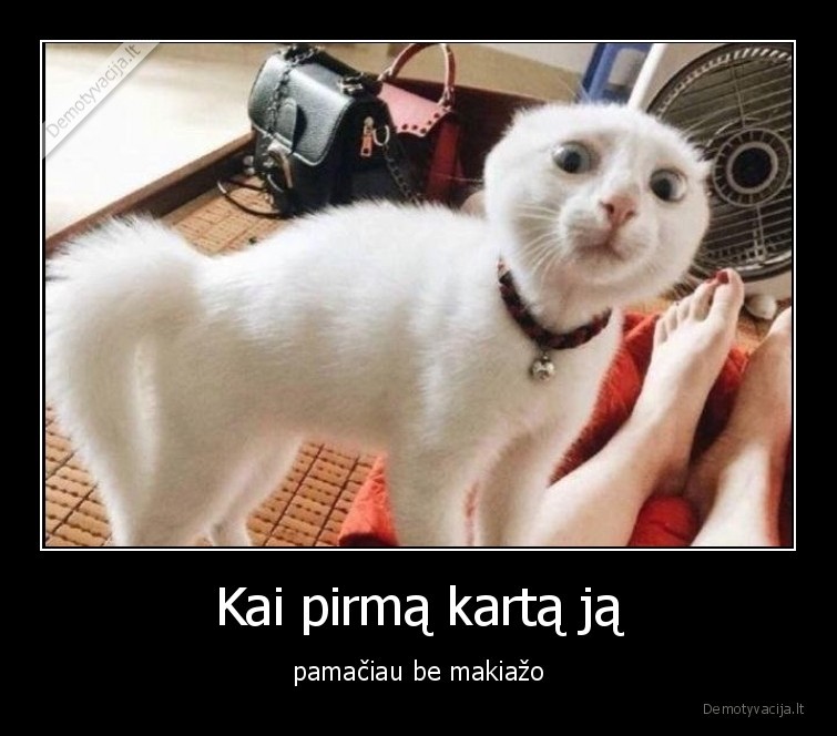 Kai pirmą kartą ją - pamačiau be makiažo. 