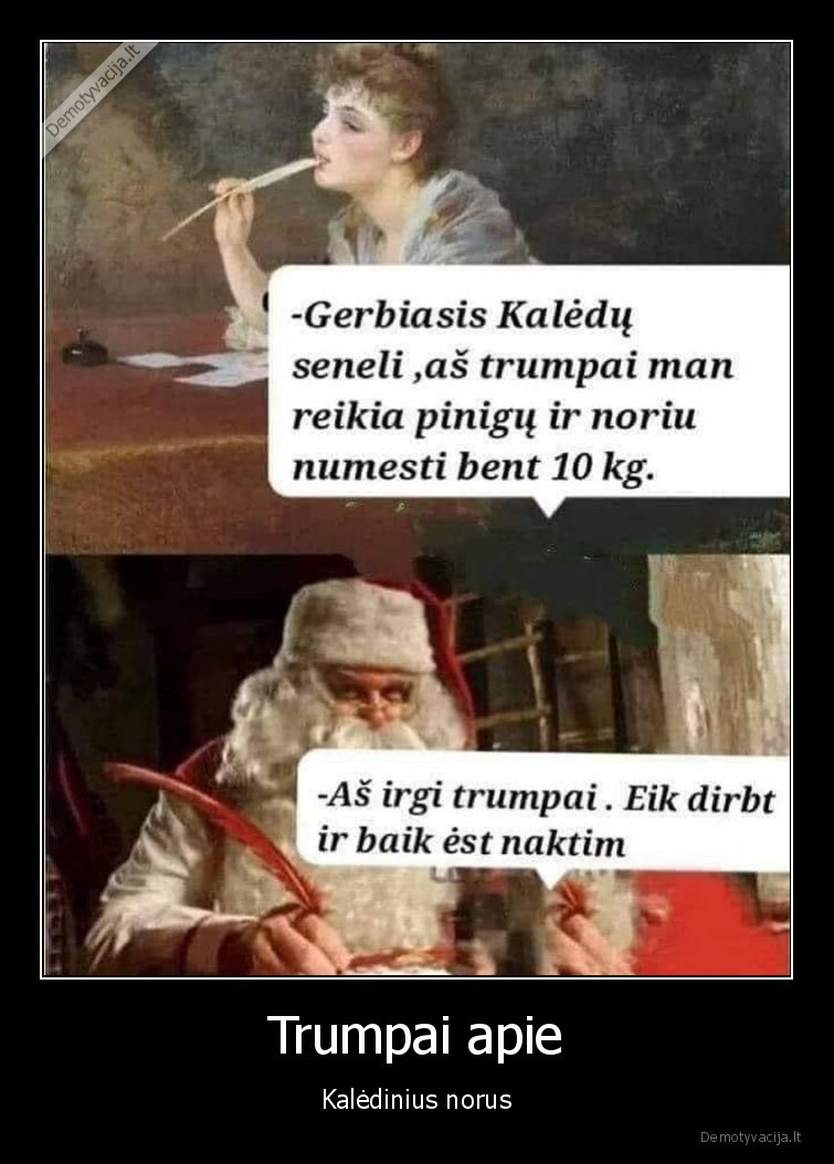 Trumpai apie - Kalėdinius norus. 