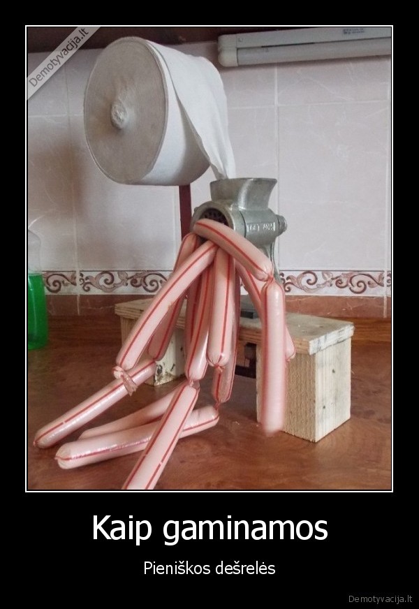 Kaip gaminamos - Pieniškos dešrelės. 