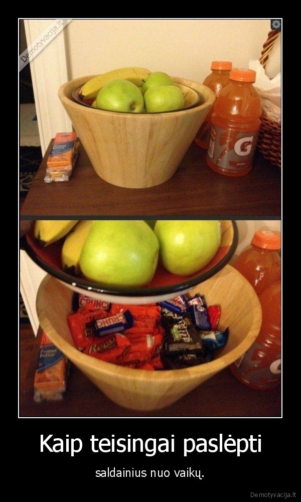 Kaip teisingai paslėpti - saldainius nuo vaikų.. 