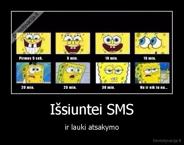 Išsiuntei SMS - ir lauki atsakymo. 