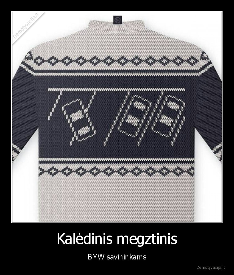 Kalėdinis megztinis - BMW savininkams. 