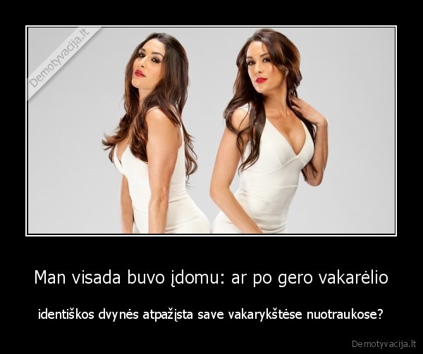 Man visada buvo įdomu: ar po gero vakarėlio - identiškos dvynės atpažįsta save vakarykštėse nuotraukose?. 