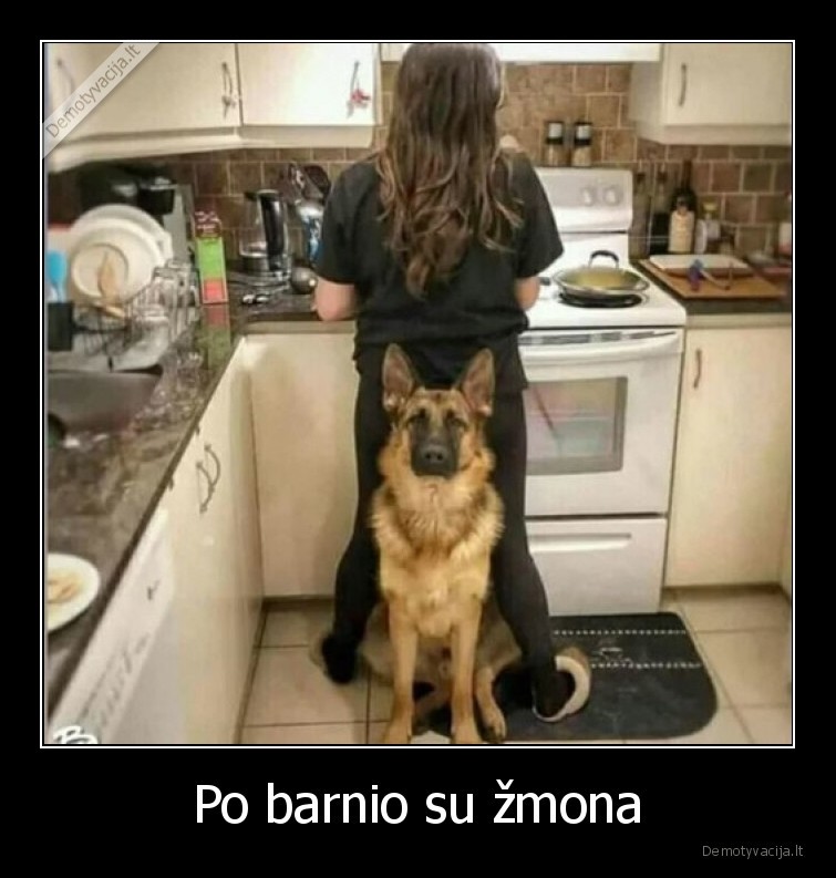 Po barnio su žmona. 