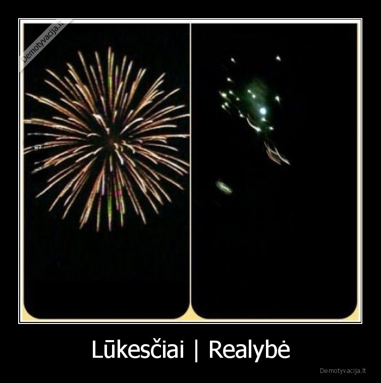 Lūkesčiai | Realybė. 