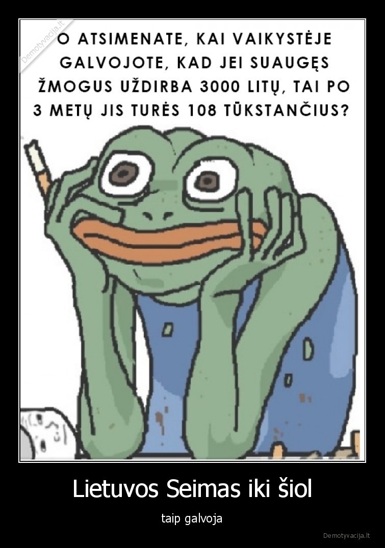 Lietuvos Seimas iki šiol - taip galvoja. 