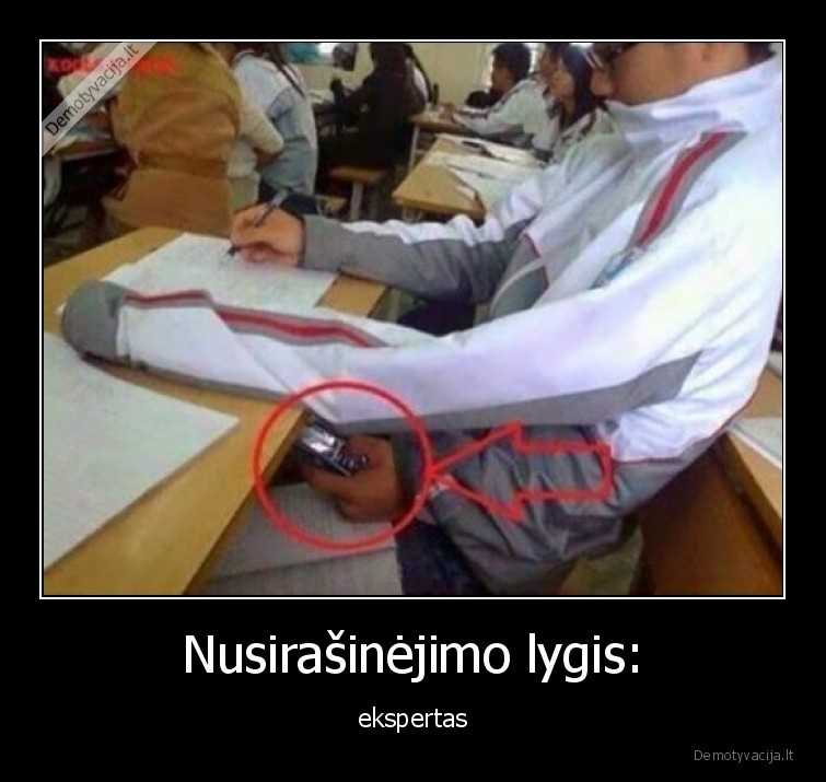 Nusirašinėjimo lygis: - ekspertas. 