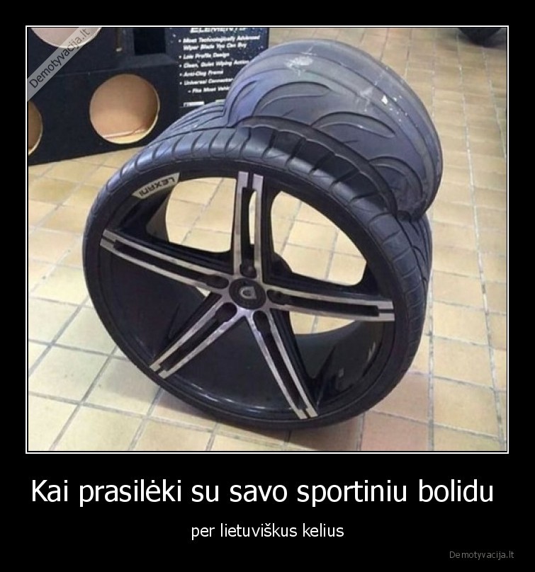 Kai prasilėki su savo sportiniu bolidu  - per lietuviškus kelius. 