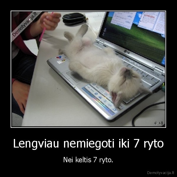 Lengviau nemiegoti iki 7 ryto - Nei keltis 7 ryto.. 