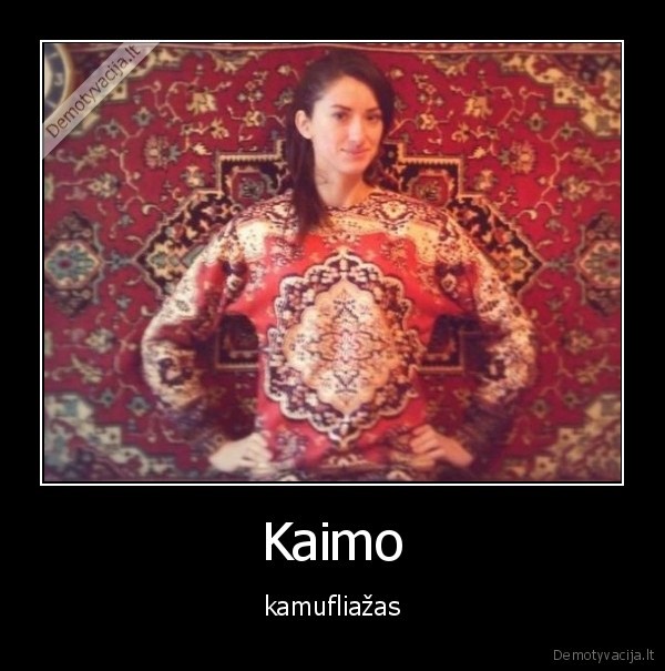 Kaimo - kamufliažas. 