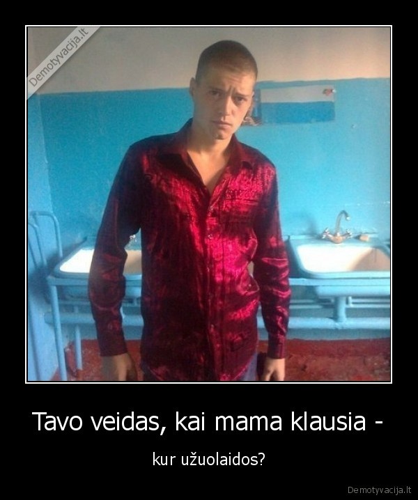 Tavo veidas, kai mama klausia - - kur užuolaidos?. 