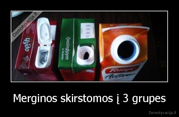 Merginos skirstomos į 3 grupes