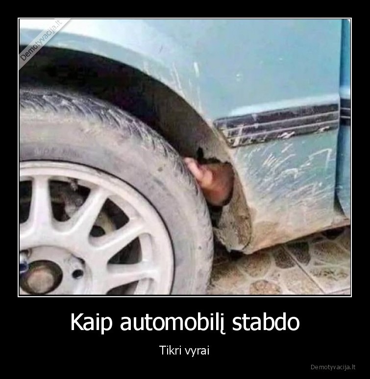 Kaip automobilį stabdo - Tikri vyrai. 
