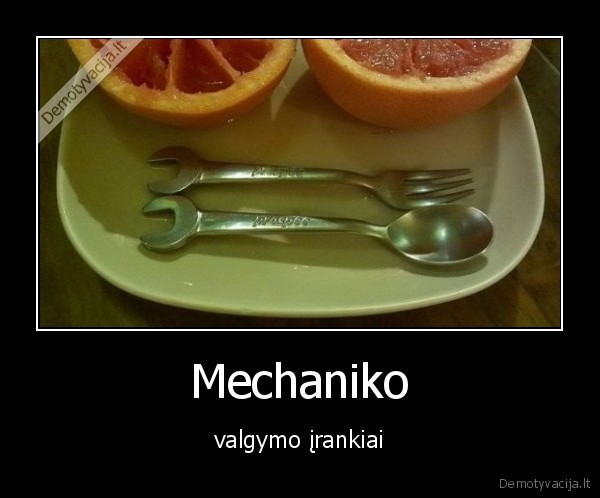 Mechaniko - valgymo įrankiai. 
