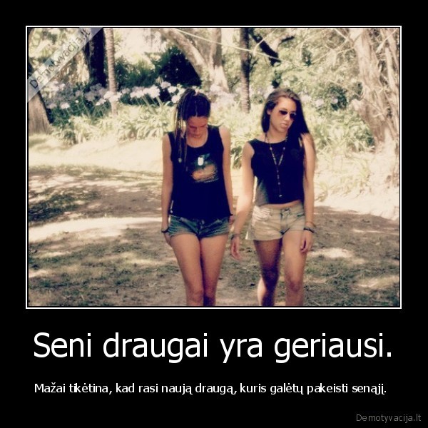 Seni draugai yra geriausi. - Mažai tikėtina, kad rasi naują draugą, kuris galėtų pakeisti senąjį. . 
