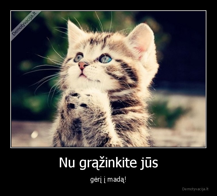 Nu grąžinkite jūs - gėrį į madą!. 