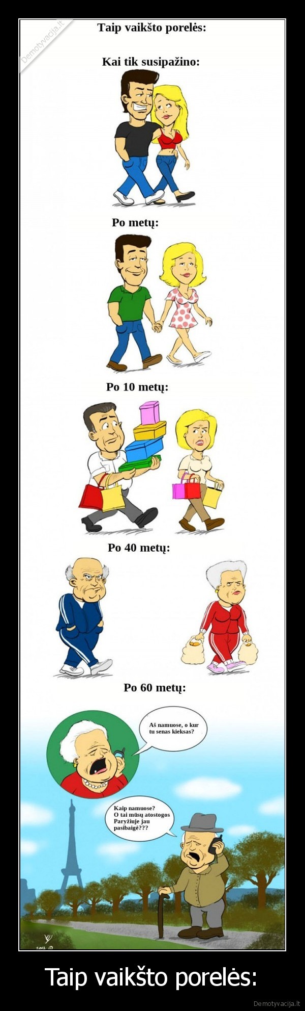 Taip vaikšto porelės:. 