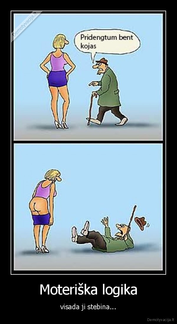 Moteriška logika - visada ji stebina.... 