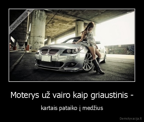 Moterys už vairo kaip griaustinis - - kartais pataiko į medžius. 