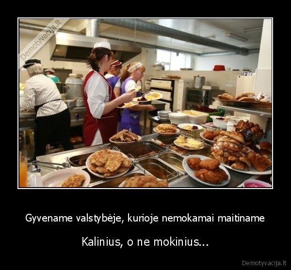 Gyvename valstybėje, kurioje nemokamai maitiname - Kalinius, o ne mokinius.... 