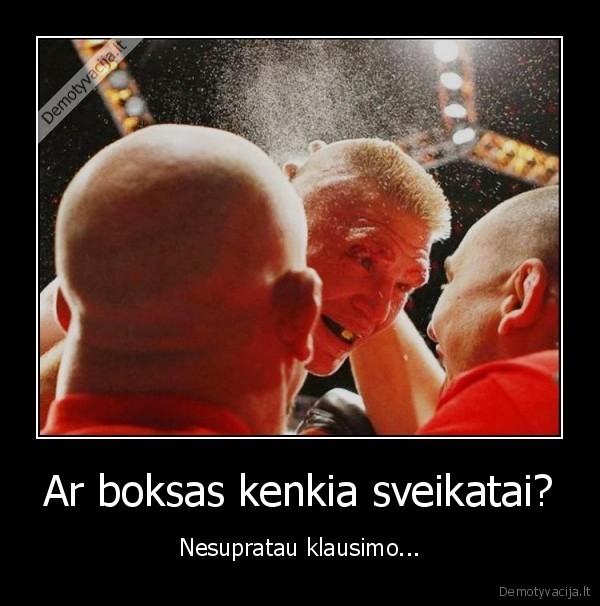 Ar boksas kenkia sveikatai? - Nesupratau klausimo.... 