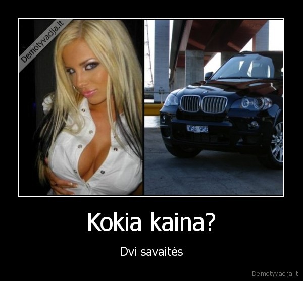 Kokia kaina? - Dvi savaitės. 