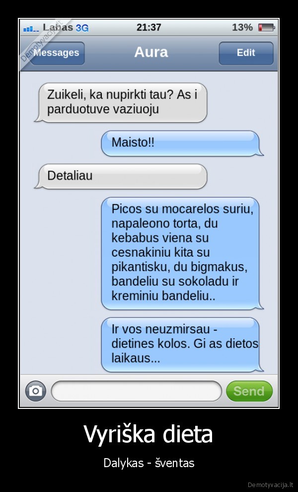 Vyriška dieta - Dalykas - šventas. 