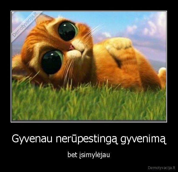 Gyvenau nerūpestingą gyvenimą - bet įsimylėjau. 