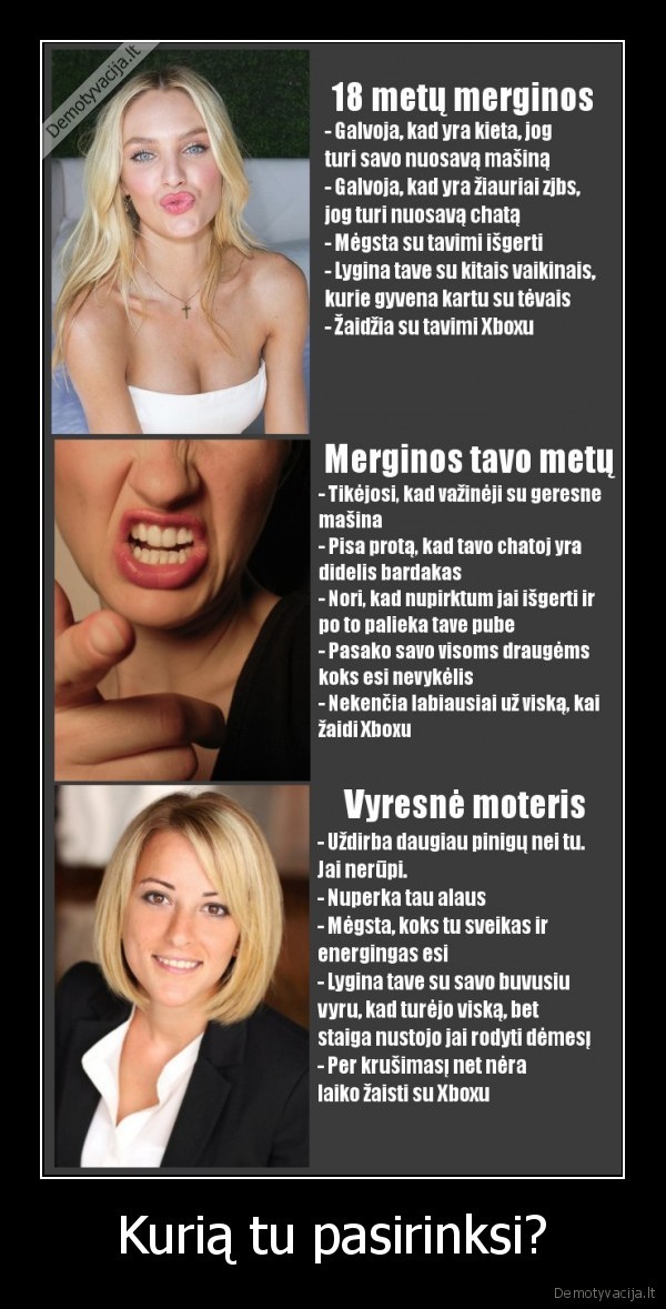 Kurią tu pasirinksi?