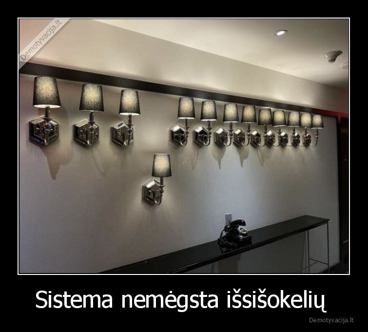 Sistema nemėgsta išsišokelių . 