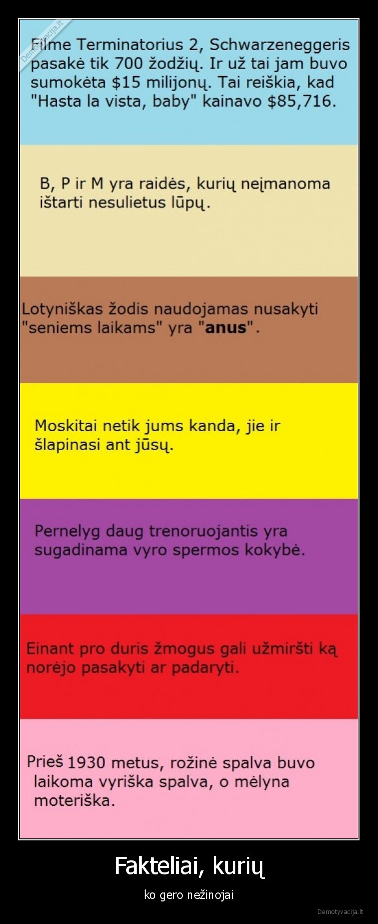 Fakteliai, kurių - ko gero nežinojai. 