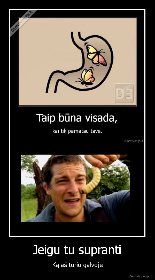 Jeigu tu supranti - Ką aš turiu galvoje. 