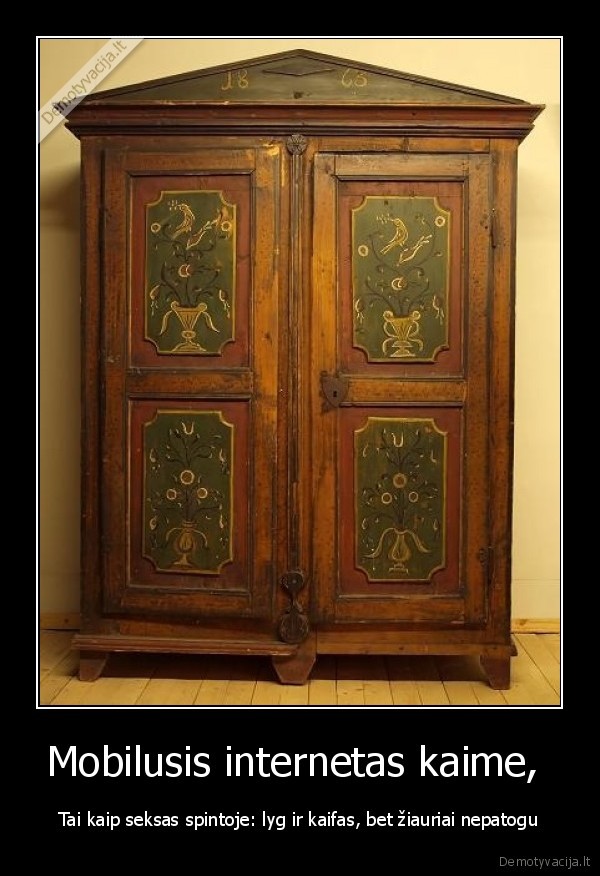 Mobilusis internetas kaime,  - Tai kaip seksas spintoje: lyg ir kaifas, bet žiauriai nepatogu. 